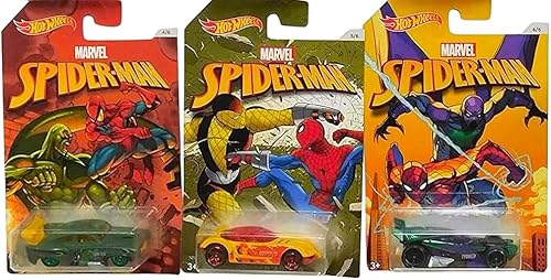 Miniatura 3 de Hot Wheels Spider-Man Homecoming - Juego completo de 6 vehículos fundidos a troquel