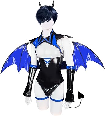 velombrance Dark Men's Succubus Costume Sexy costumes for men Goth lingerie Sexy cosplay Demon Anime Lingerie