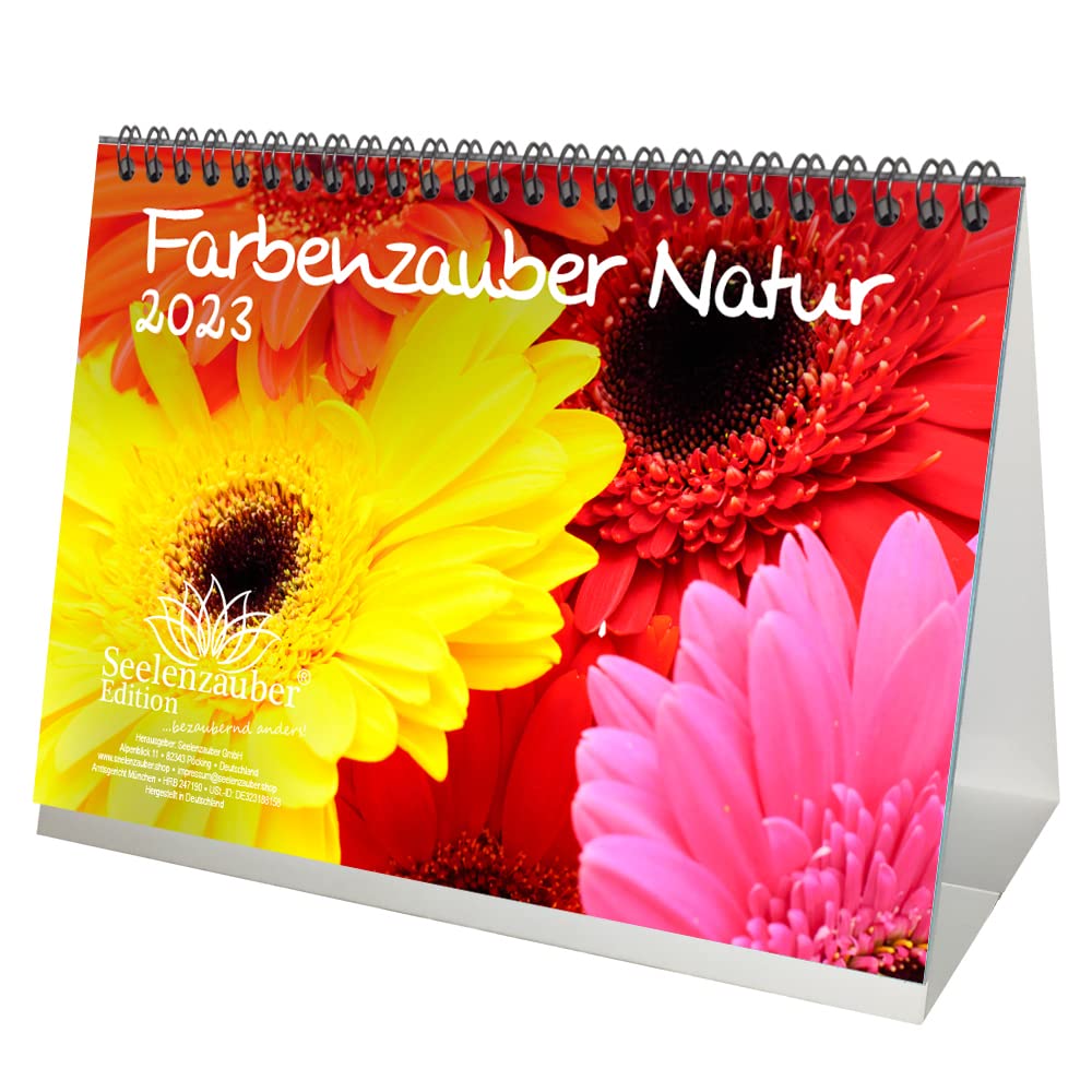 Farbenzauber Natur DIN A5 Desk Calendar for 2023 Colours Seelenzauber