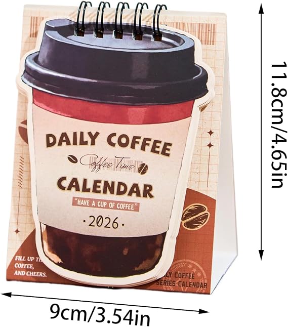 2026 Desk Calendar Coffee Theme Decoration Schedule