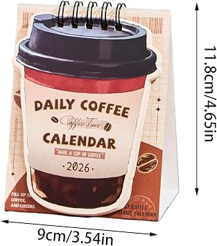 2026 Desk Calendar Coffee Theme Decoration Schedule