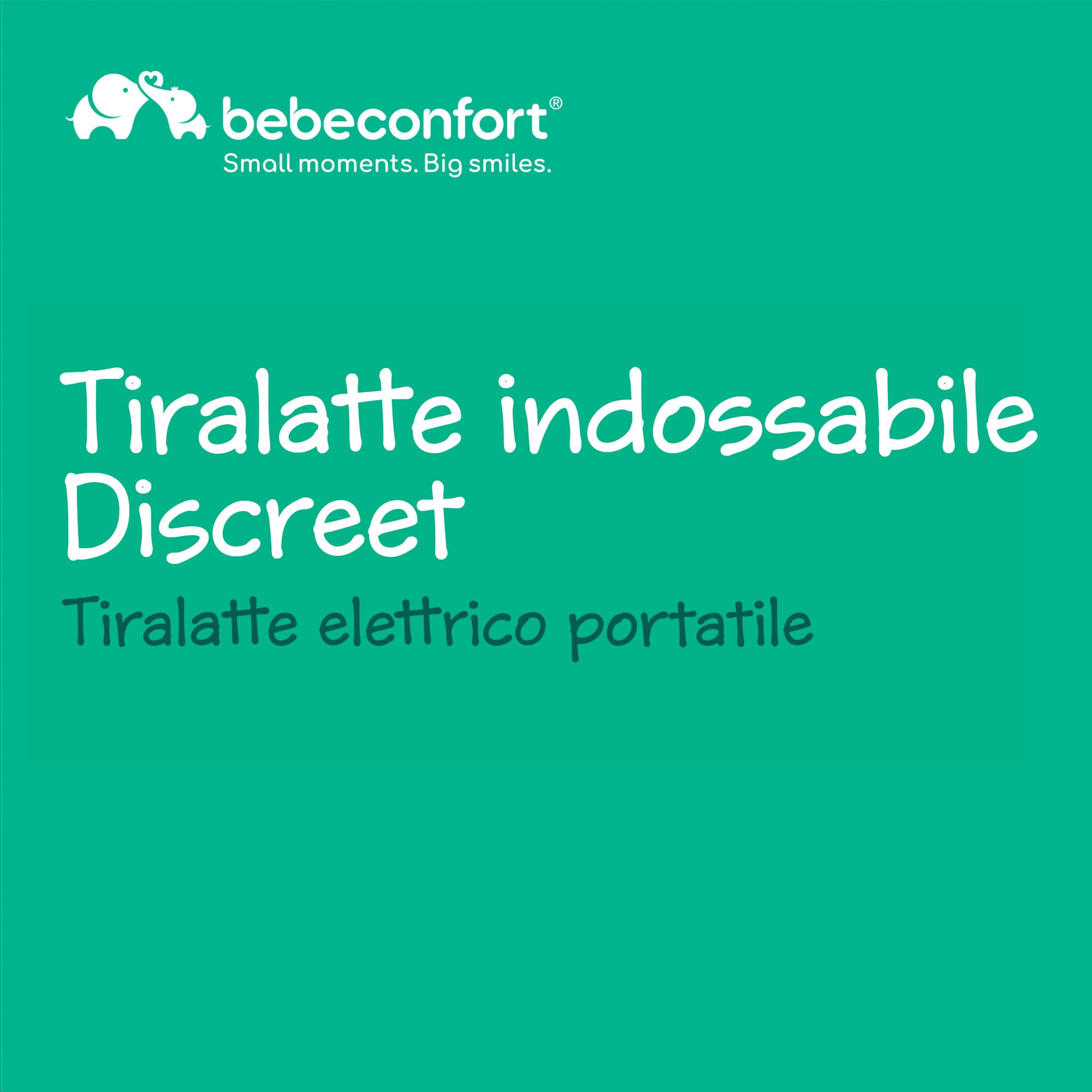 Bebeconfort Discreet Tiralatte Elettrico Indossabile, Tiralatte Portatile Elettrico, 3 Modalità, 15 Intensità, Batteria a Lunga Durata, Contenitore Grande da 210 ML