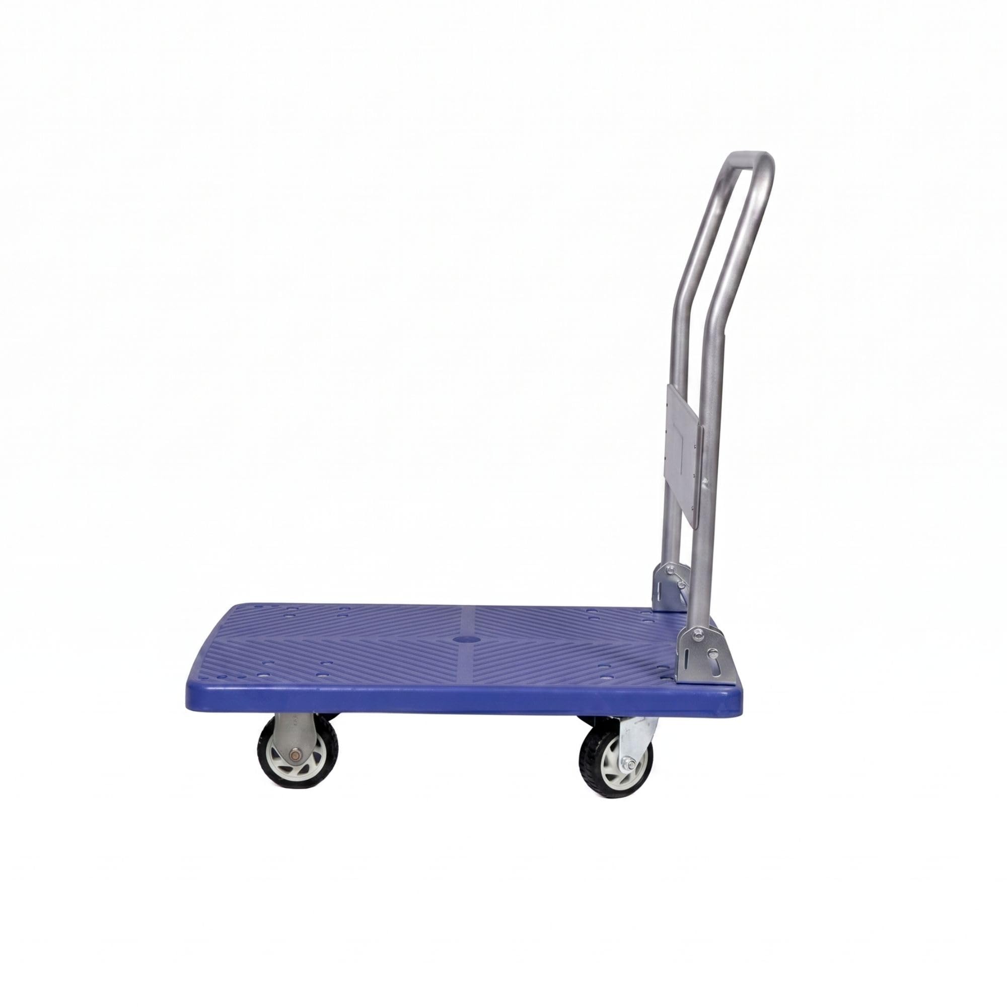 Blue Plastic Large Folding Platform Cart - 660 lb Capacity - 39 1/2" x 23 1/2" x 38 1/2" - 1ct Box - RW Clean - Restaurantware