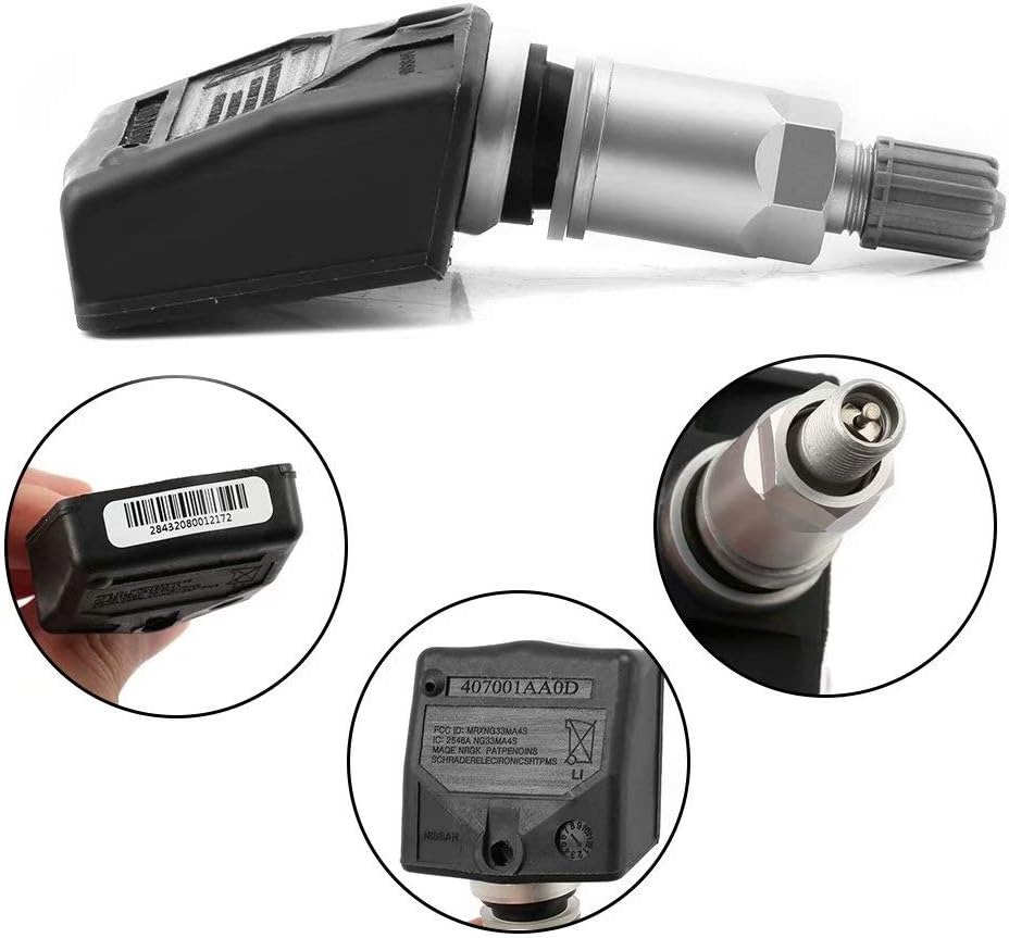 4PCS TPMS Tire Pressure Testing Sensor 40700-1AA0D Fit for Armada Frontier Gt-R Maxima Murano Nv200 2012-2020 407001AAOD