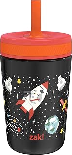 Zak Designs Spaceships Kelso 12oz Stainless Steel Leak-Proof Toddler Cup