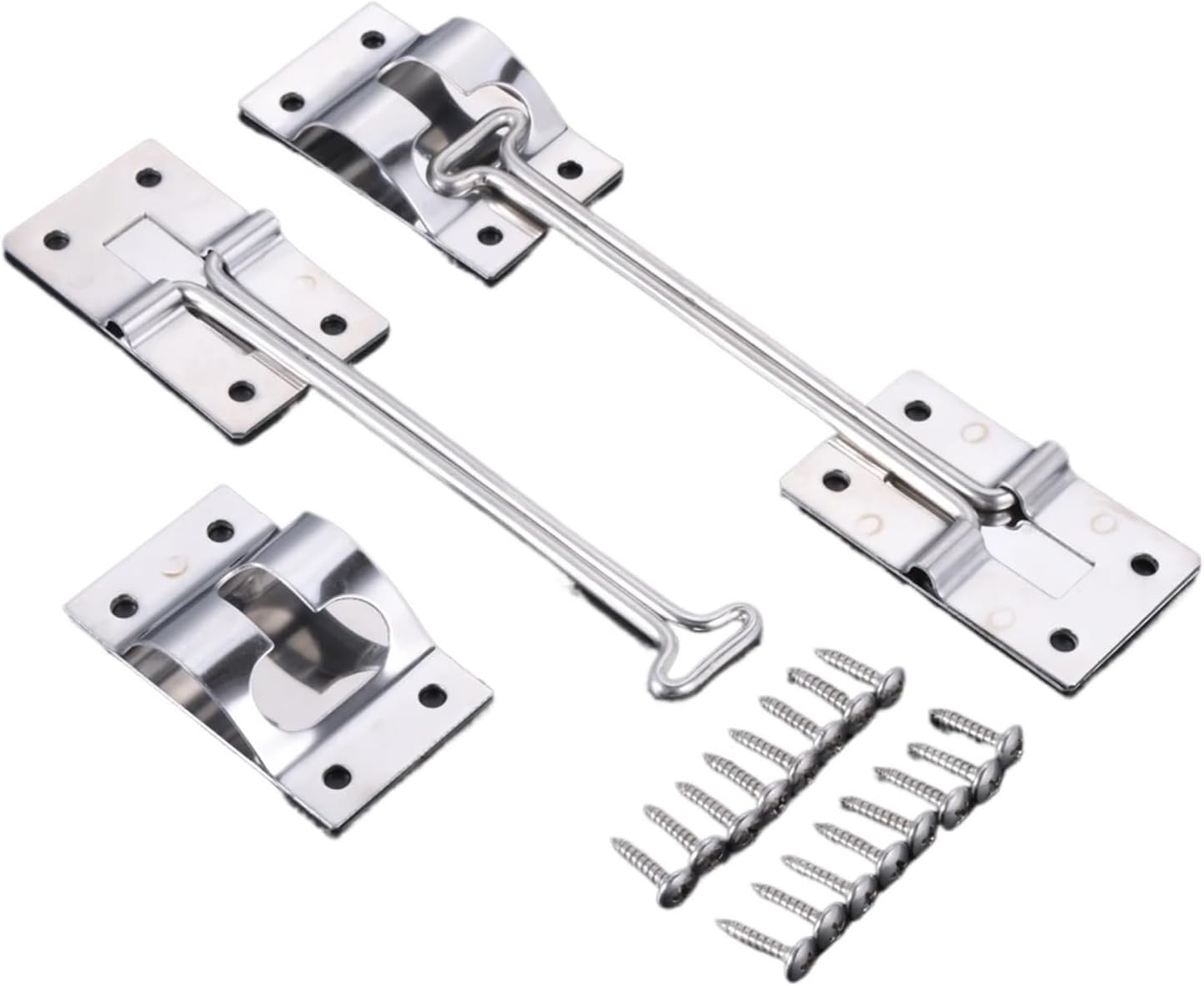 RVs Auto Camper 304 Stainless Steel Door Catch Cargo Trailer 6" T-Style Entry Exterior Holder Bracket Hook Keeper