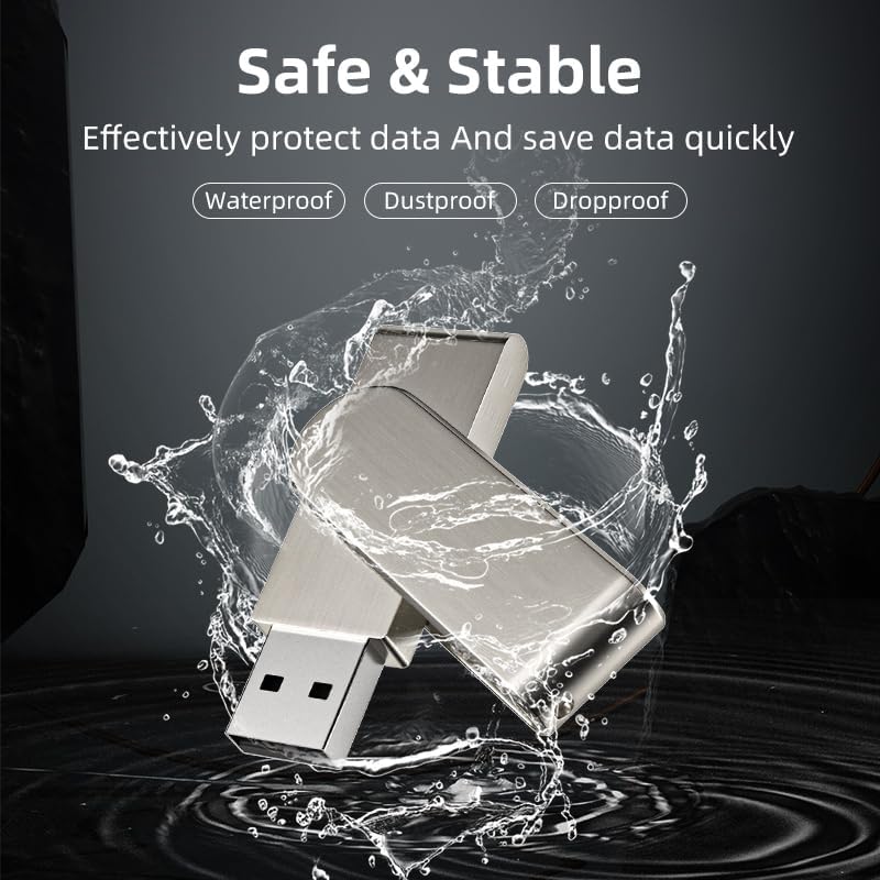 Miniatura 5 de Bilious USB Thumb Drive 2.0 portátil diseño de llavero USB Stick, disco de memoria de estilo metal, unidad de bolígrafo impermeable para