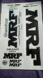 Sportsworld All New Silver Red Genius Grand 3D Laminated Glossy Embossed All New Gunter High Shine Cricket Bat Sticker