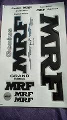 Sports World Rohit Sharma 3D Embossed Cricket Bat Sticker, Blue