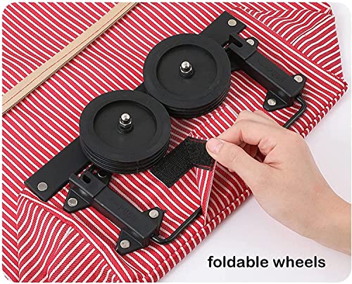 einkaufstrolley Leichter Trolley, faltbarer Einkaufswagen, 2 in 1 wiederverwendbare Einkaufsbeutel mit Rädern… – Bild 5