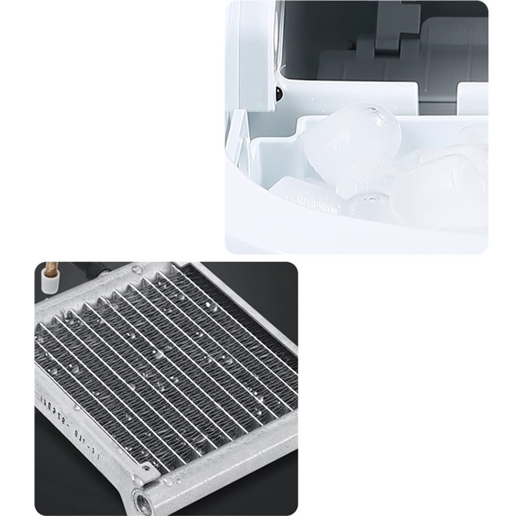 RJJ Fabricante de Hielo pequeño Mini Mini Mini Mini Retro Redondo de Hielo Fabricante de Cubos de Hielo (Color : Picture Color)