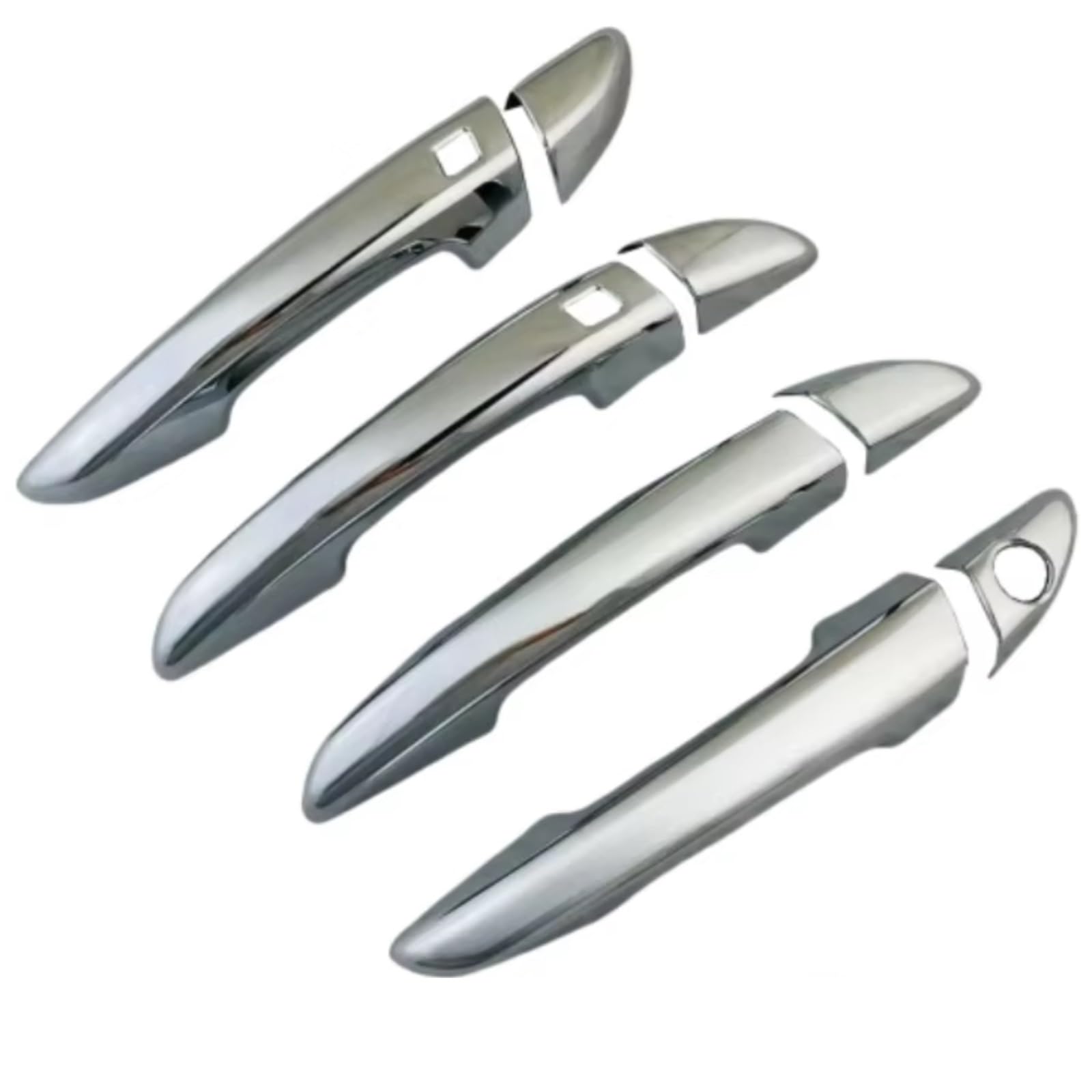 Jjrfvbgt 2 Smart Hole Door Handle Trim Compatible With Hyundai For Sonata 2015 2016 2017 2018 2019 Abs Style Chrome Trim Style Car Exterior Door Handle Housing(2 Smart Hole)