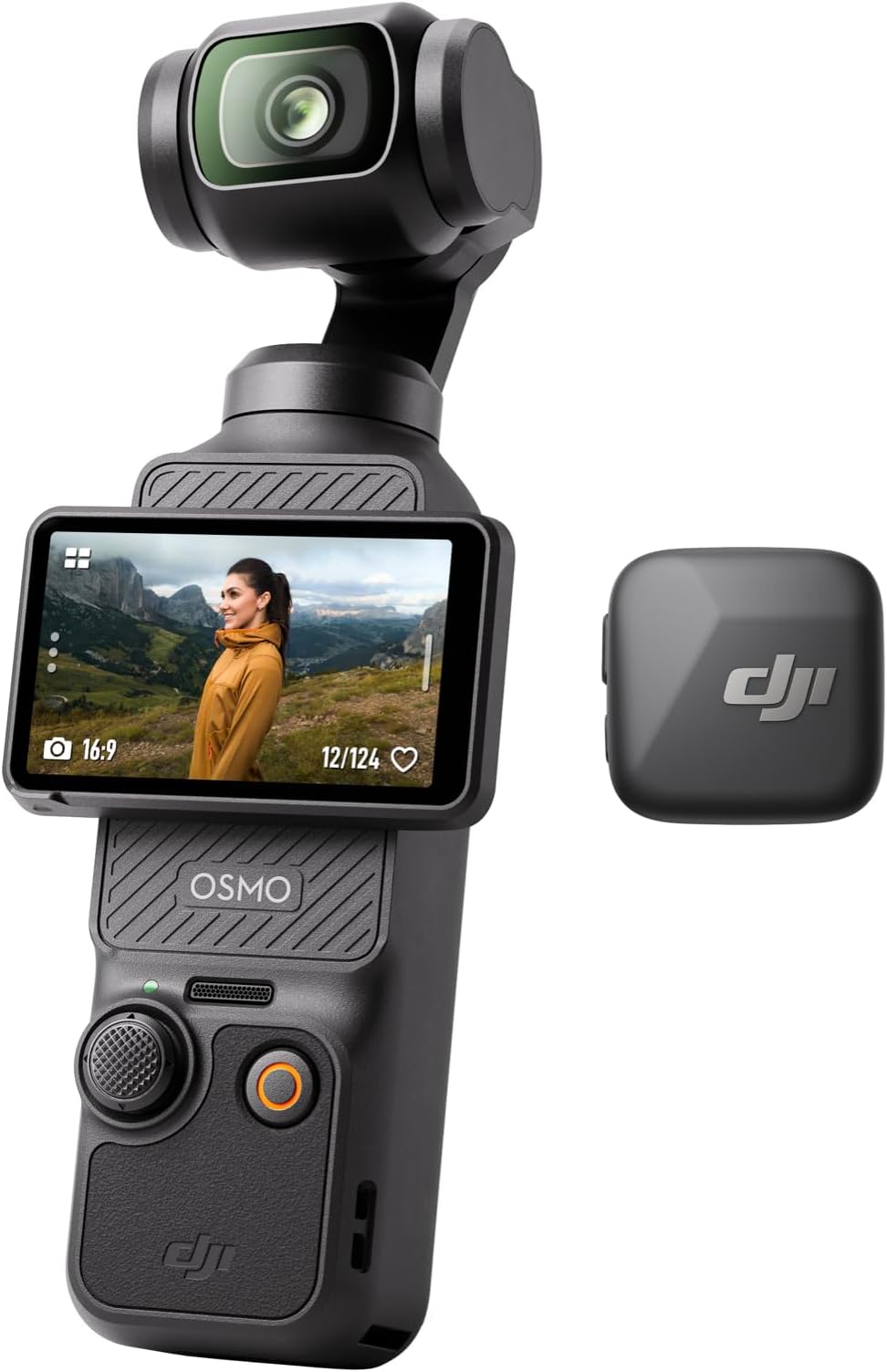 DJI Osmo Pocket 3 + DJI Mic Mini Transmitter (Infinity Black) Vlog Camera with Wireless Microphone, OsmoAudio Direct Connection, Active Noise Cancellation, Automatic Limiter Function