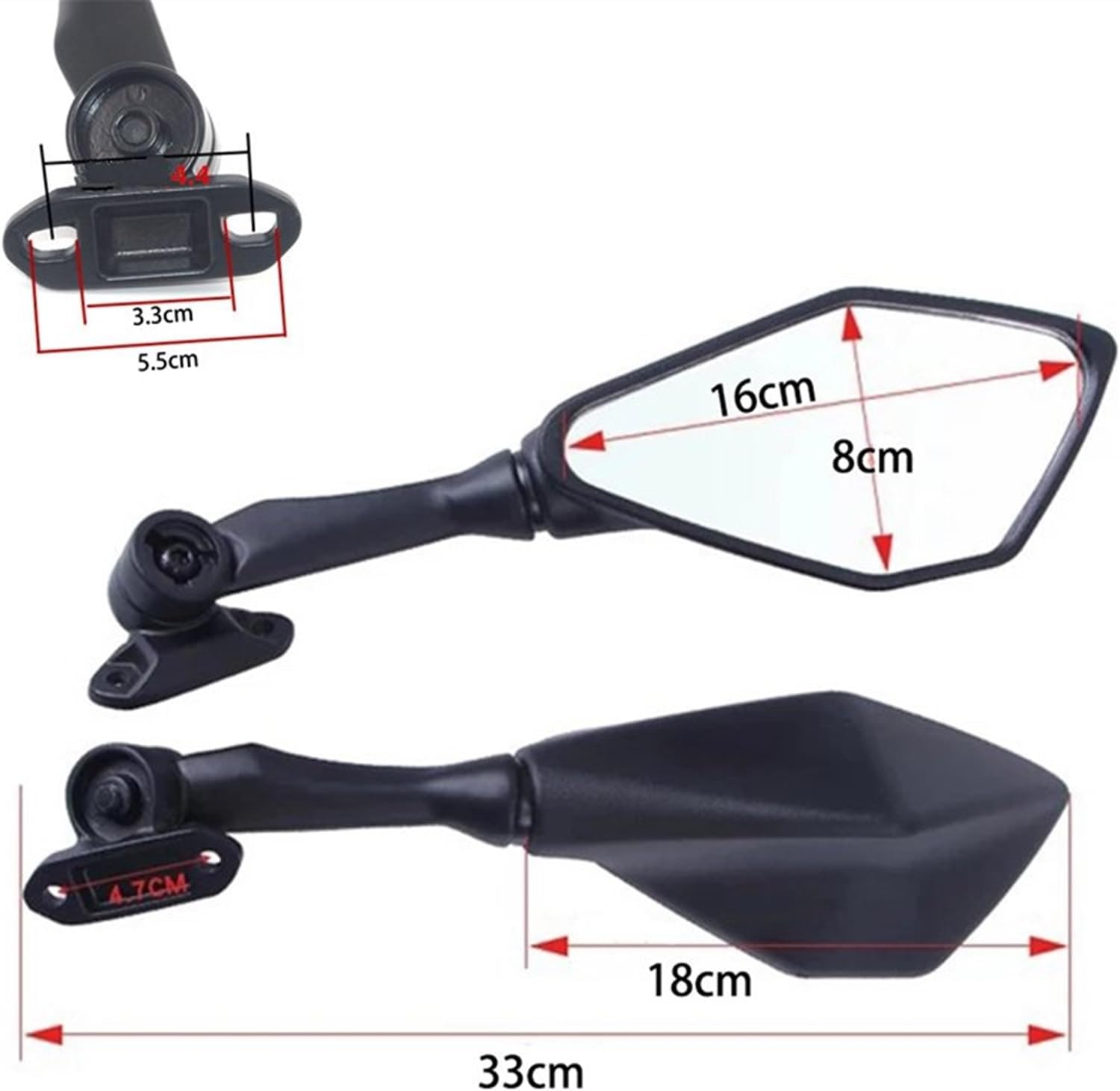 バイク用カウルミラー 小売業者 用に適合する忍者300R用EX300用に適合