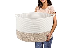 Enormous Cotton Rope Storage Bins: Embracing Ample Organization