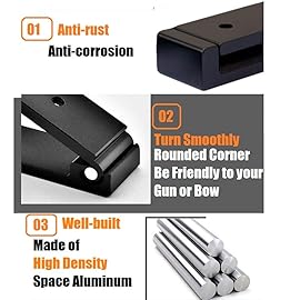 GuRK Gun Hooks,Folding Indoor Gun Racks with Padding,Excellent for Hanging or Storing Any Long Gun,Shotgun,Rifle,Sword and Bow,Sturdy Gun Wall Mount Black 2PCS