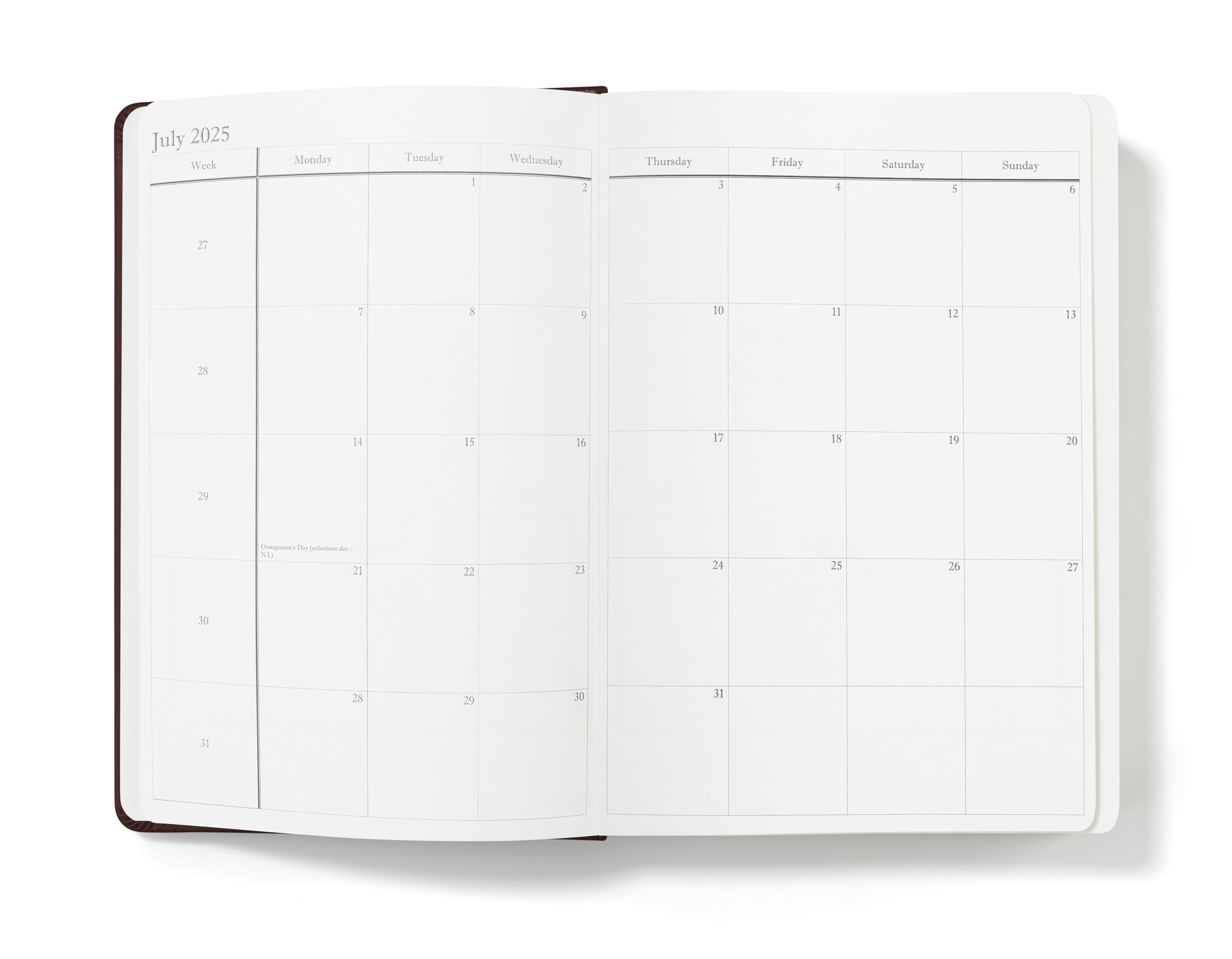 Wykeham's Mid-Year Executive Journal - 2026-27 Day Per Page Diary and Planner - Personalisation Available (Conker, A5) - Image 3