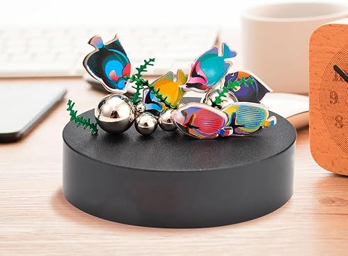 Miniatura 3 de PowerTRC Escultura de escritorio de peces de acuario juguete de escritorio para aliviar el estrés, juguetes de escritorio para la ansiedad,