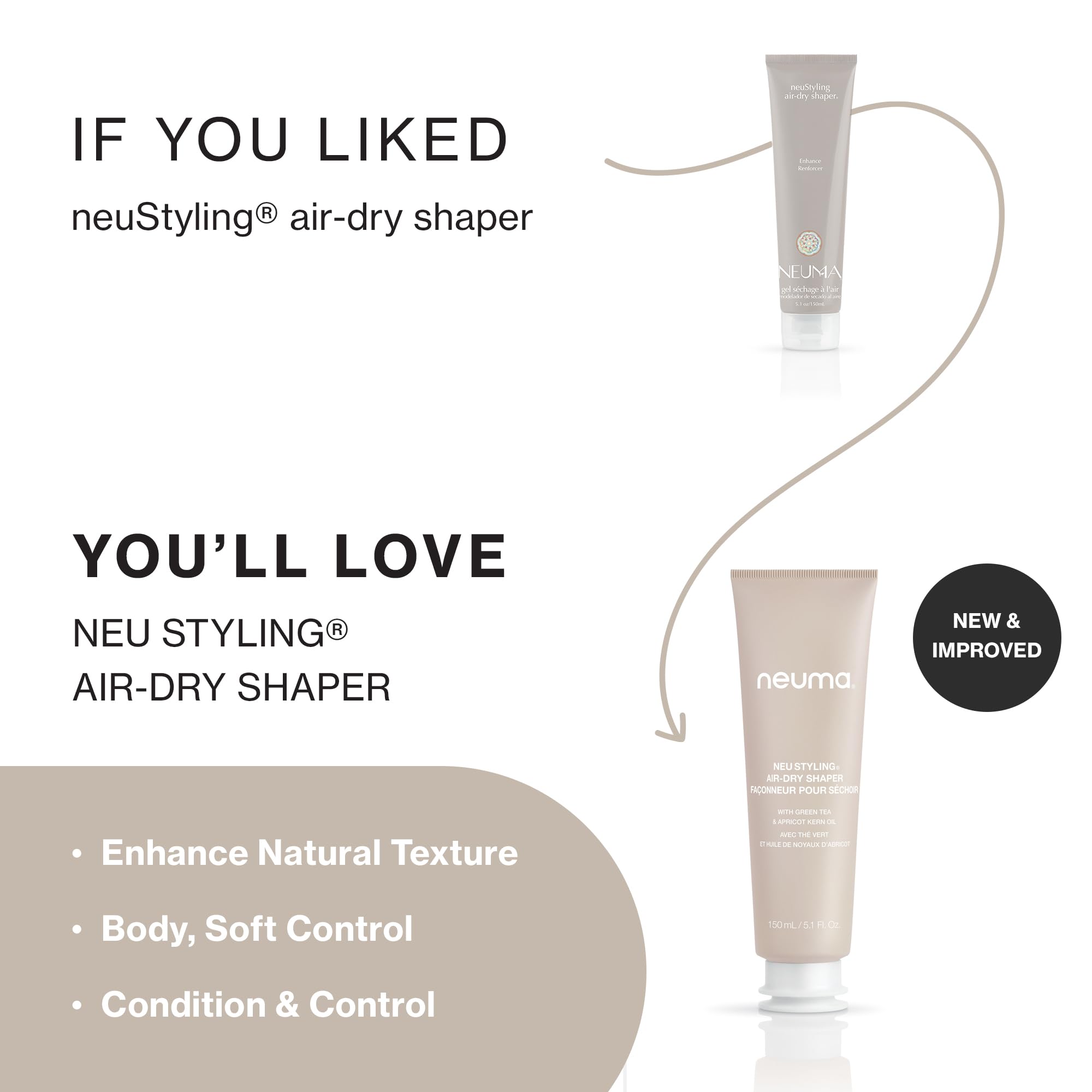 Neuma Air-Dry Styling Cream for Hair, 5.1 Fl Oz