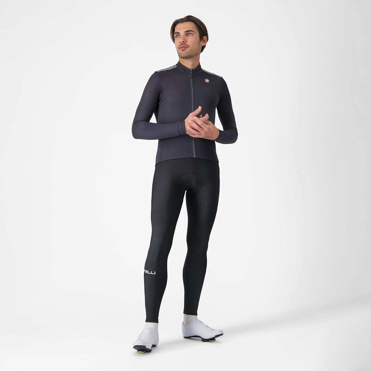 CASTELLI Men’s Puro 4 Jersey, Long Sleeve Mid-Weight Reflective Cycle Apparel for Early Morning Cool Road Cycling & Biking - Image 8