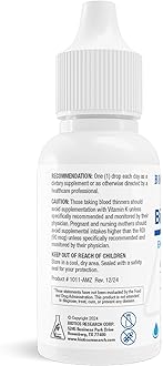Biotics Research Bio K Mulsion Liquid Vitamin K Drops - 500 mcg/S - Vitamin K1 phytonadione for Adults - VIT K Supplement - Strong Bones, Heart Health, Blood Clotting Support, 1 fl oz