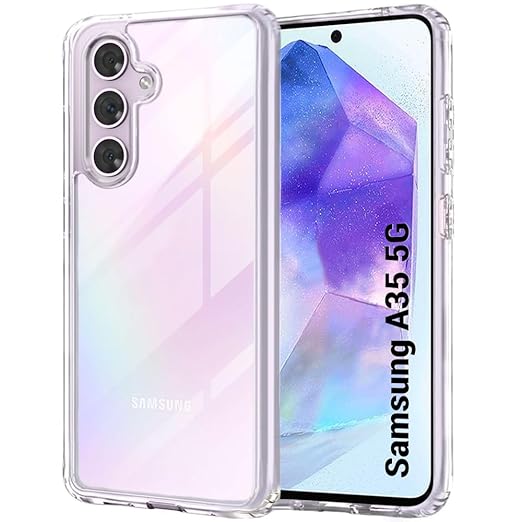 TheGiftKart Ultra-Hybrid Crystal Clear Back Case Cover for Samsung Galaxy A35 5G Shockproof Design Hard Back Cover Case for Samsung Galaxy A35 5G (PC & TPU, Transparent)