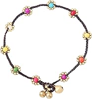 Vista 2 de Made by Nami Boho Surfer Anklet Waterproof & Adjustable Beaded Anklets for Women Beachy Ankle Bracelet Made from Waxed Cotton Rope and Beads for