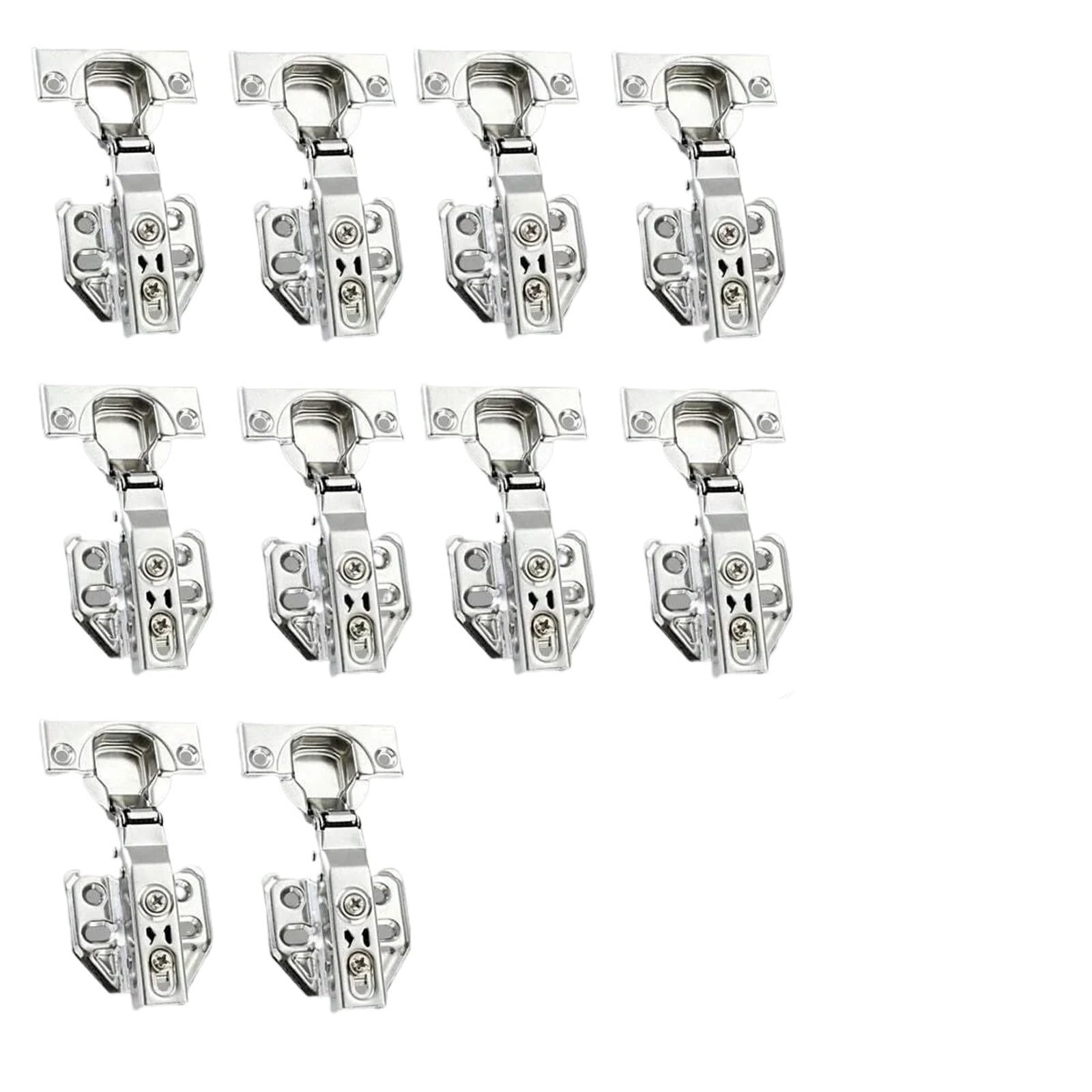 Kdhcvkz Full Coverage 10Pcs 2/10Pcs Stainless Steel Hinge Door Cabinet Hinge(Full Coverage 10Pcs)