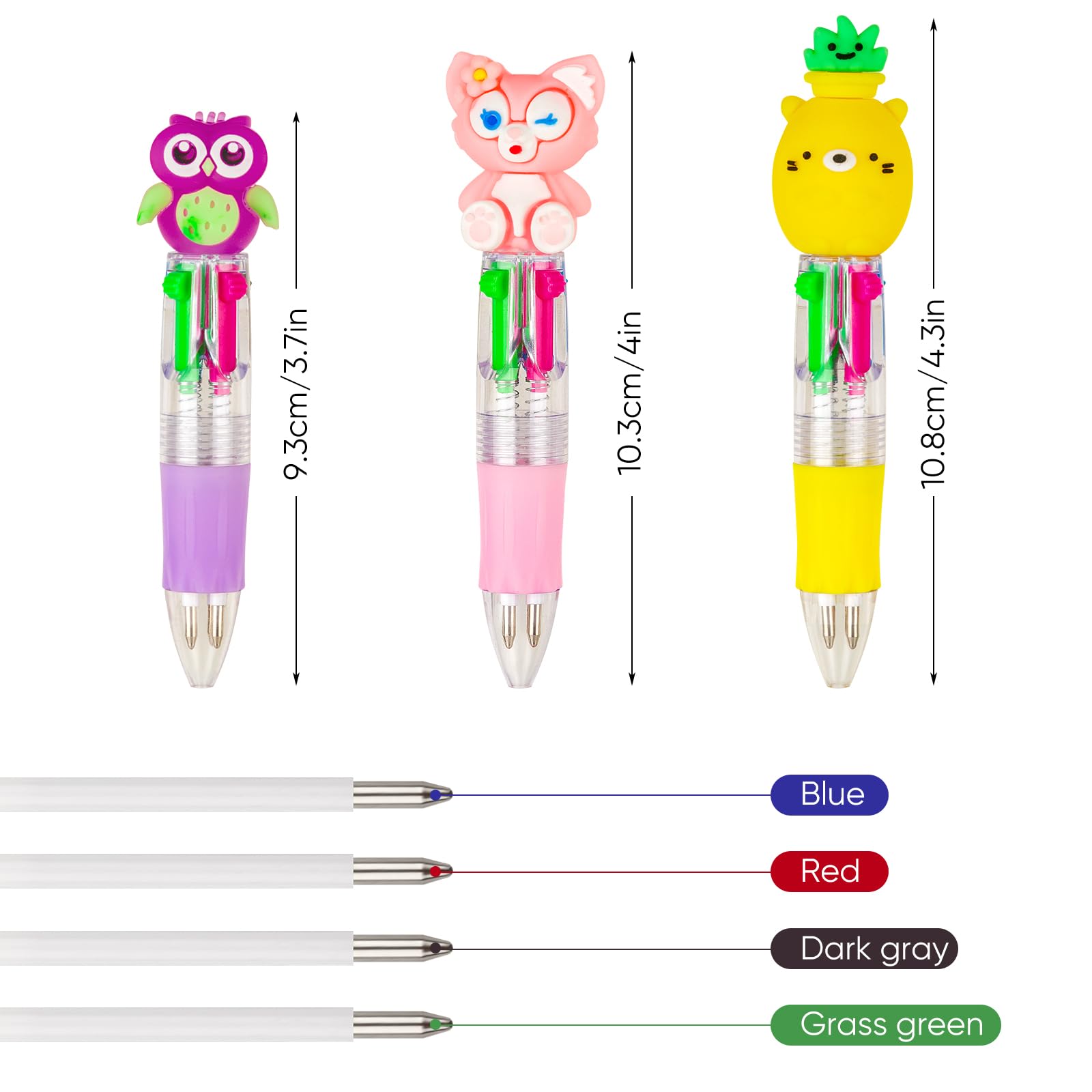 leyun Pack de 30 Stylos 4 Couleurs pour Enfants - Idéal pour Pochette Cadeau Anniversaire Enfant & Souvenirs