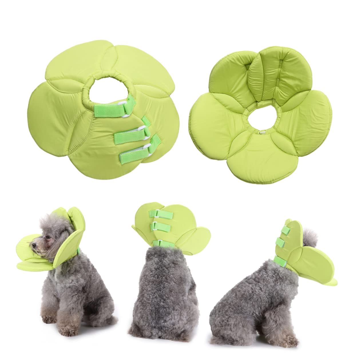 FOMIYES 3piezas Collar De para Collar Elizabethano De Protección para Heridas y Gatos Verde Flores