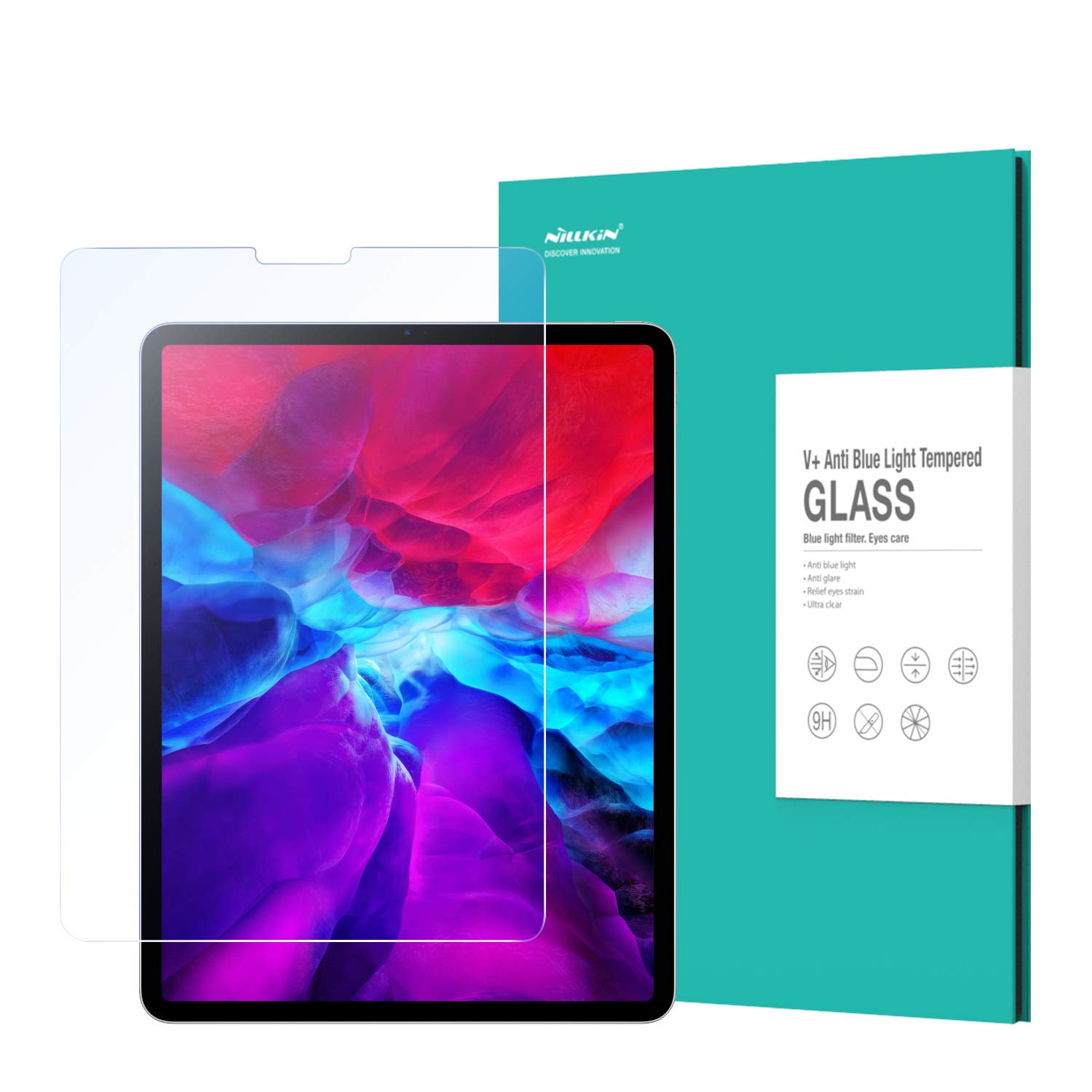 Nillkin Tempered Glass for Apple iPad Pro 12.9" Inch 2022/2021 / 2020/2018 V+ Anti Blue Light/Anti Glare Glass Shatterproof Protection (B086PHJ4NV) Amazon Price History, Amazon Price Tracker