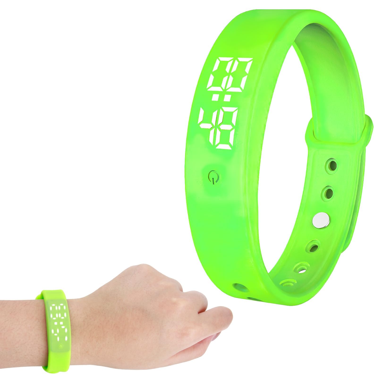 Armband mit geruschlosem Vibrationsalarm fr Partner/Babys/Kinder, 6  Alarm-Erinnerungen, Pillen-Wecker, Armbanduhr 3-fache Temperaturmessung fr  ...