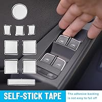 Vista 3 de Pegatina de Cubierta de Botón de Interruptor de Ventana Compatible con Mercedes Benz A B C E G GLA CLA GLK GL ML GLE Class, Cubierta de Botón