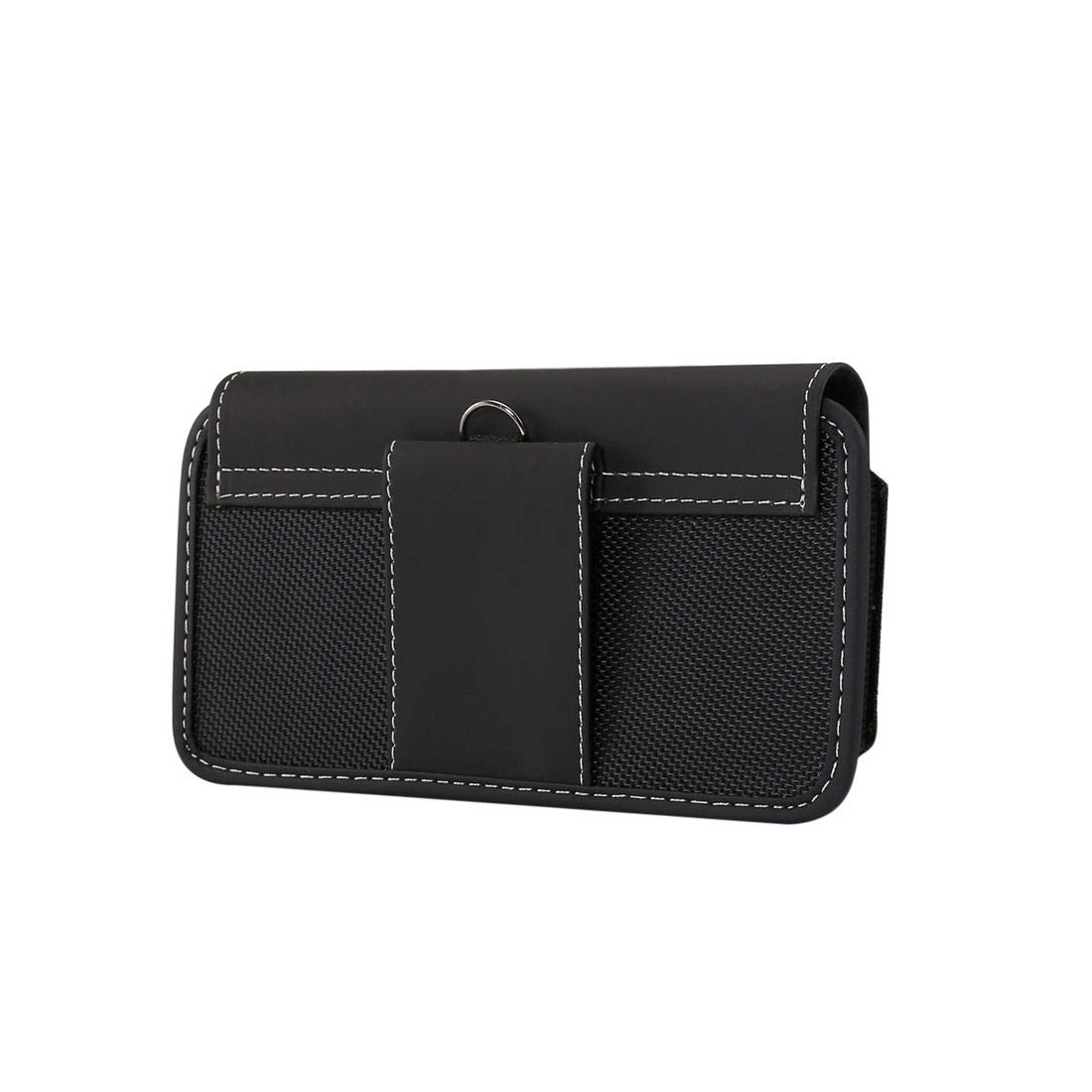 Étui Housse Ceinture Horizontal Nouveau Cuir & Nylon pour Xiaomi Redmi Note 11 4G (2021) - Noir