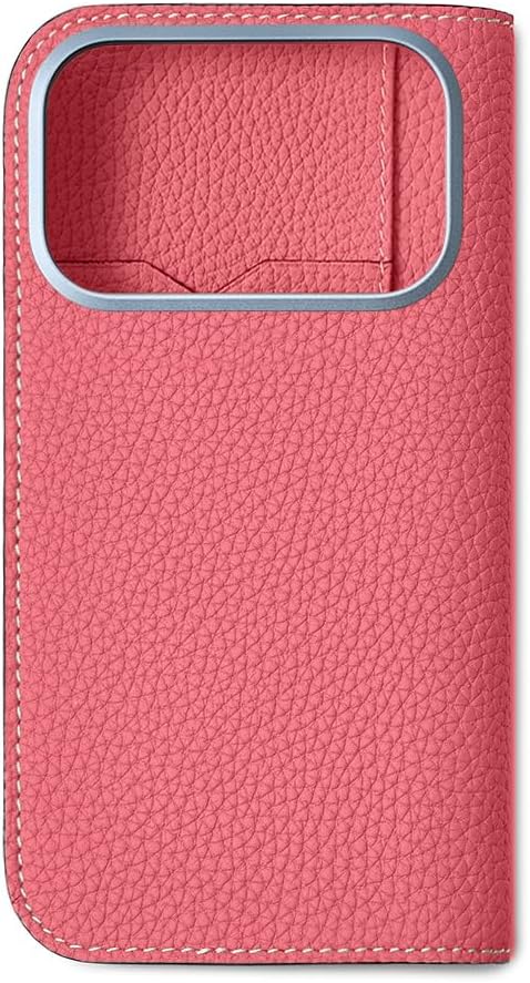 BONAVENTURA (for iPhone 17 Pro Diary Case, Shrink Leather [Azalea Pink], Premium European Leather, Genuine Leather, Gift, BODT17P-AP