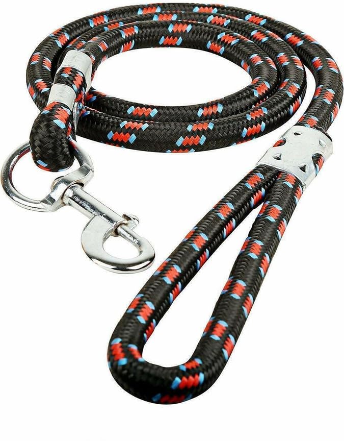Quickato Strong Pet Dog Leash with Soft Padded Handle,Highly Reflective Rope for Night Walking,360-Degree Rotating Metal Buckle Without Tangles (Multicolor)