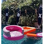 Roxy White Floral Pool Chair Float – Luxury Inflatable Lounger with Backrest & Cup Holder, Durable & Comfortable Pool Lounge Chair for Adults – Perfect for Pool, Beach, or Lake - Image 2