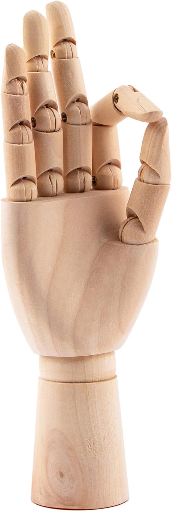 Framendino, 7" Flexible Wood Hand Model Wooden Mannequin Right Drawing Artist Manikin Art Sketching Painting for Home Office Desk Decoration