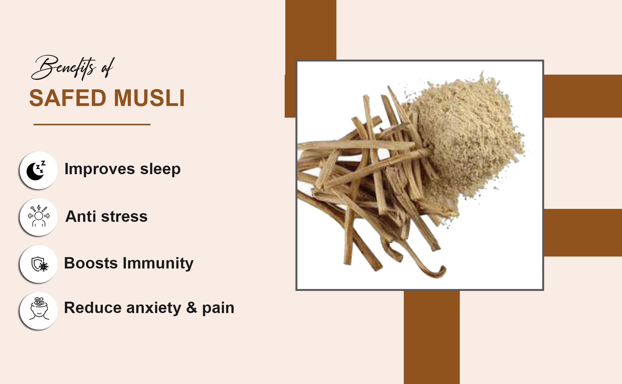 Oritri Organics Safed Musli Root Powder 100g | Ayurvedic & Performance Booster | Organic Herbal Supplement for Strength, Stamina & Energy | 100% Pure, Non-GMO, Preservative-Free (Pack of 1) 2