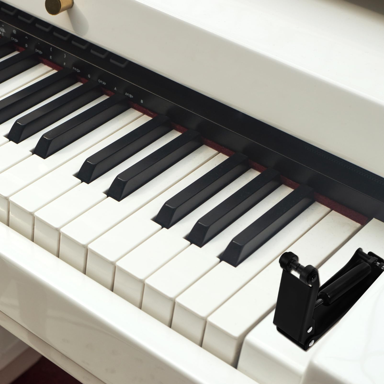 ibasenice Accesorio Protector para Cubierta de Teclado Dispositivo de Cierre Lento y Fácil Instalación con Función de Caída Controlada para Tapa de Piano Negro de Metal