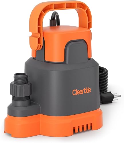 Submersible Utility Water Pump, 2400 GPH Portable Sump Pump with Copper Motor, Plug and Work for Pond, Garden Watering, Pool Transfer, Hot Tub Emptying