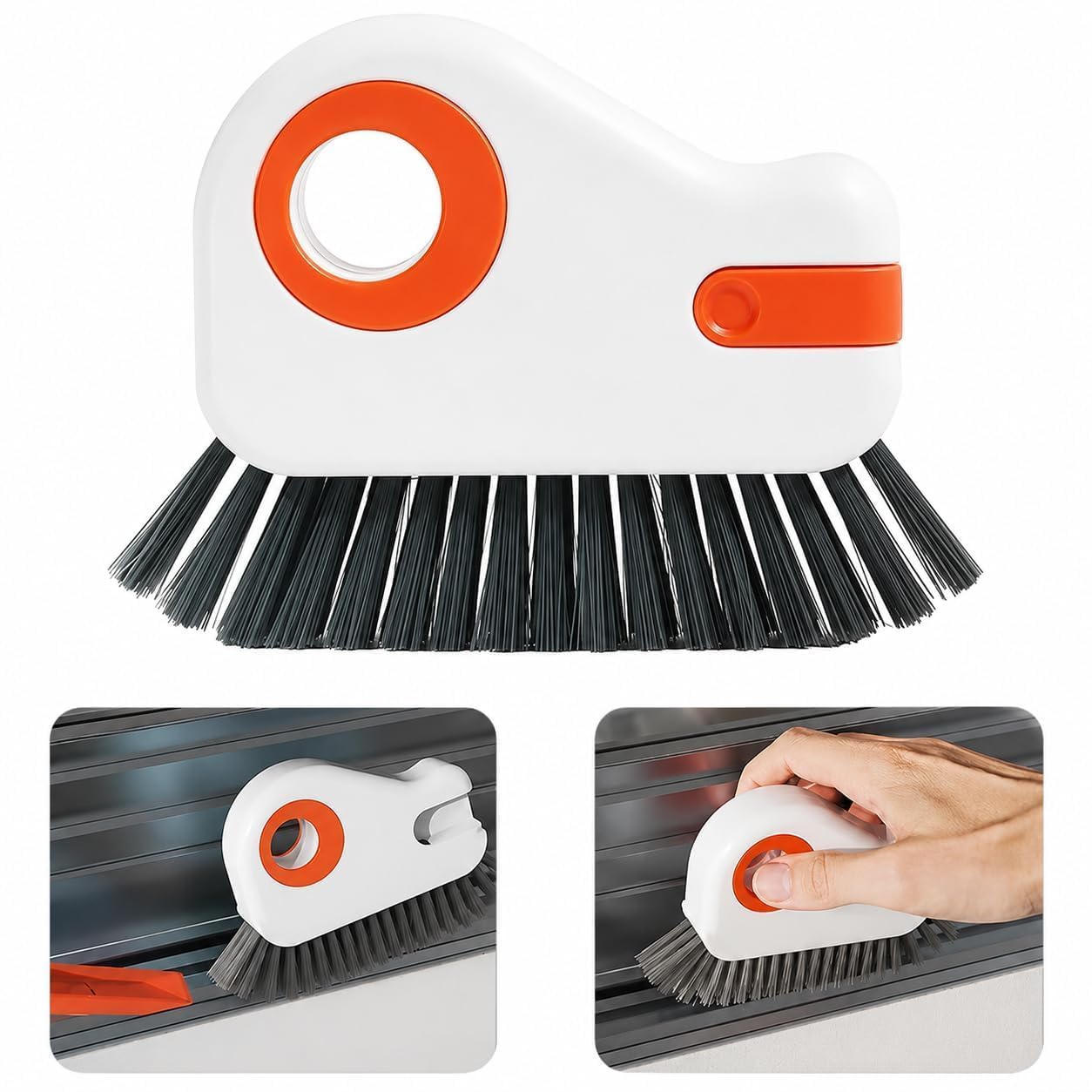 2-in-1 Window Track Cleaning Brush with Dust Collector & Scraper | Groove Cleaner for Sliding Door Tracks, Window Gaps & UPVC Window Channels | Door Gap Cleaning Tool (1 Pc)-image-29