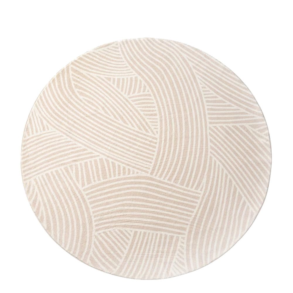 Tapis rond 150 cm aux lignes élégantes et design luxueux pour un salon chic YHT166