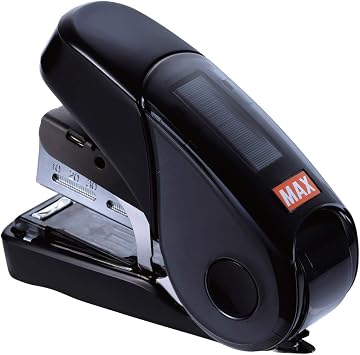 MAX, MXBHD10FL3BK, Flat Clinch Mini Stapler, 1 Each, Black,2.6"x1.1"x3.3"