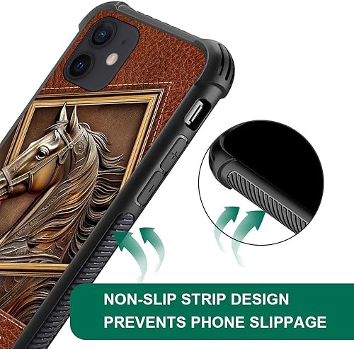 Miniatura 4 de ZHEGAILIAN Funda compatible con iPhone 11, funda con texto personalizado de caballo para iPhone 11, diseño personalizado de tu texto, funda de