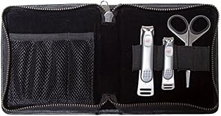 Seki Edge Men's Premium Grooming Kit (MS-01) Mens Grooming Kit with Nail Clippers & Nostril Scissor - Manicure & Pedicure Professional Grooming Kit with Genuine Leather Case