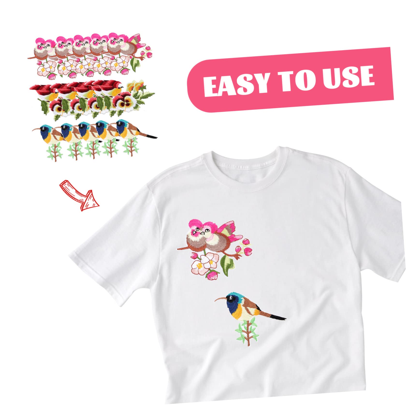 DOITOOL 3 Set Toppe A Forma Termoadesive Per Abbigliamento E Decorazioni Per Tessuti Toppe Ricamate Per Diy E Riparazioni Piccole Imperfezioni 15 Pezzi * 3