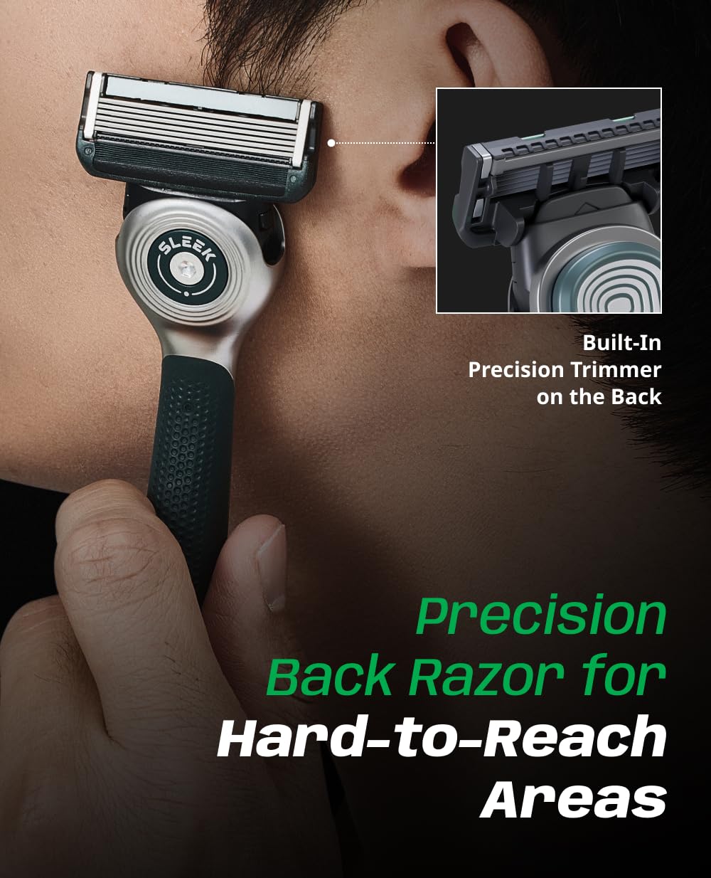 DORCO SLEEK 6 Blade Razor for Men with 10 Cartridges | Men's Cartridge Razors with Razor Handle and Smooth Shaving Blades | Men’s Razors with Multi-Flex Technology