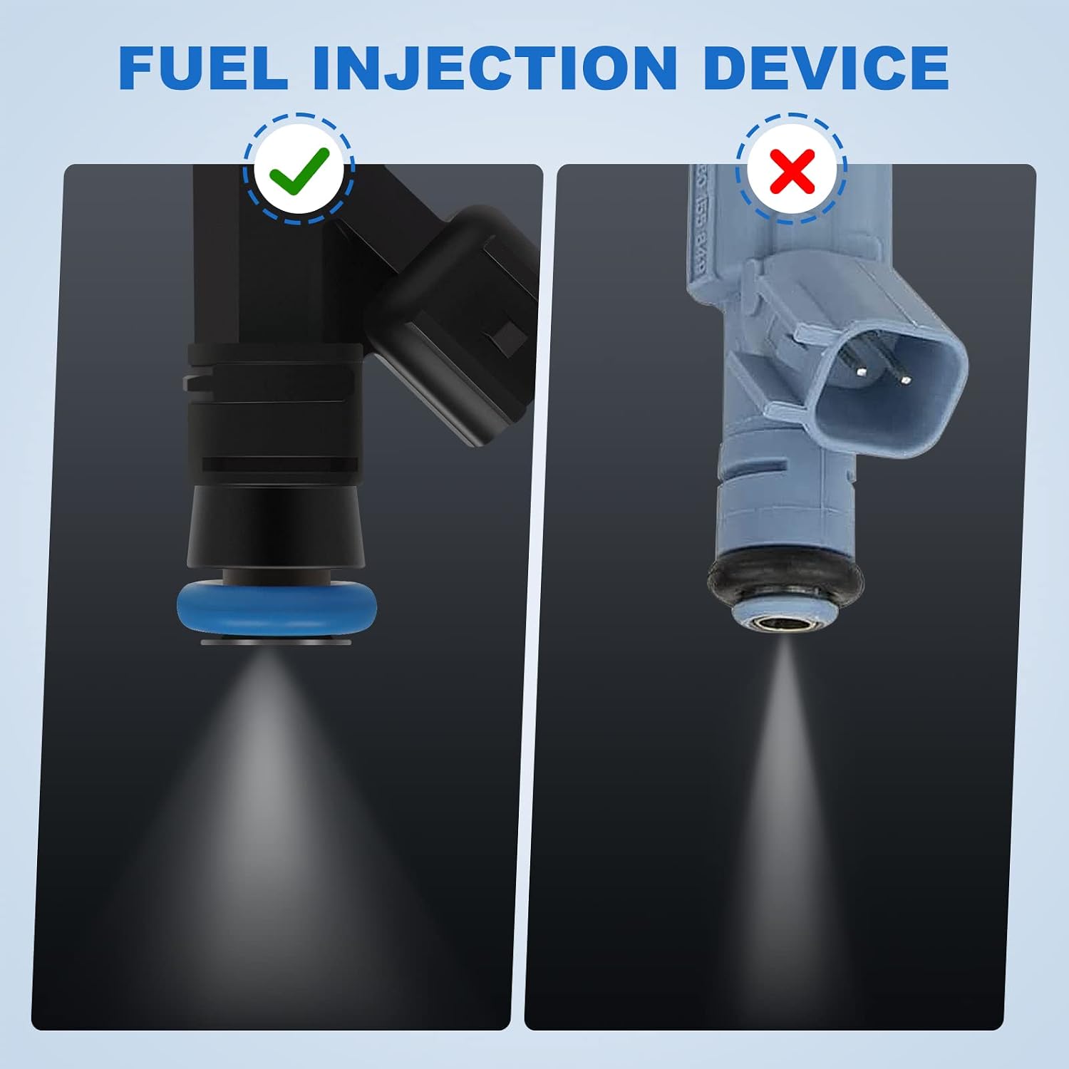Fuel Injector 280158001 8PCS 4HOLES for Expedition 03-04 for E-450 Super Duty 03-04 06-09 for E-350 Super Duty 04-09 for E-350 Club Wagon 04-05 for E-250 04 07-09 for E-150 Club Wagon 04-05