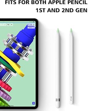 Apple Pencil 2. Nesil ve 1. Nesil için 60'lı Paket Uç Kapak, Apple Kalem Ucu ile Eşleştirilebilir, Kaymaz Slicone Uçları Kapak, Işık Direnci, Çok Renkli